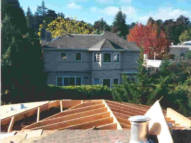 Addition roof framing in Burlingame